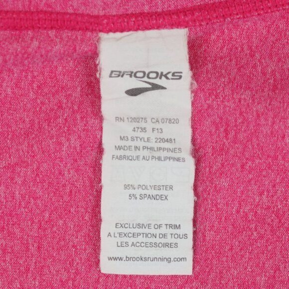 Brooks Dash Women's Small Pink 1/4 Zip Long Sleeve Athletic Pullover - Picture 9 of 10